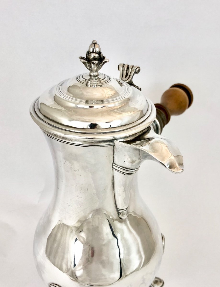 Toulon 1773, Tripod Coffee Maker Or Chocolate Pot In Sterling Silver-photo-5