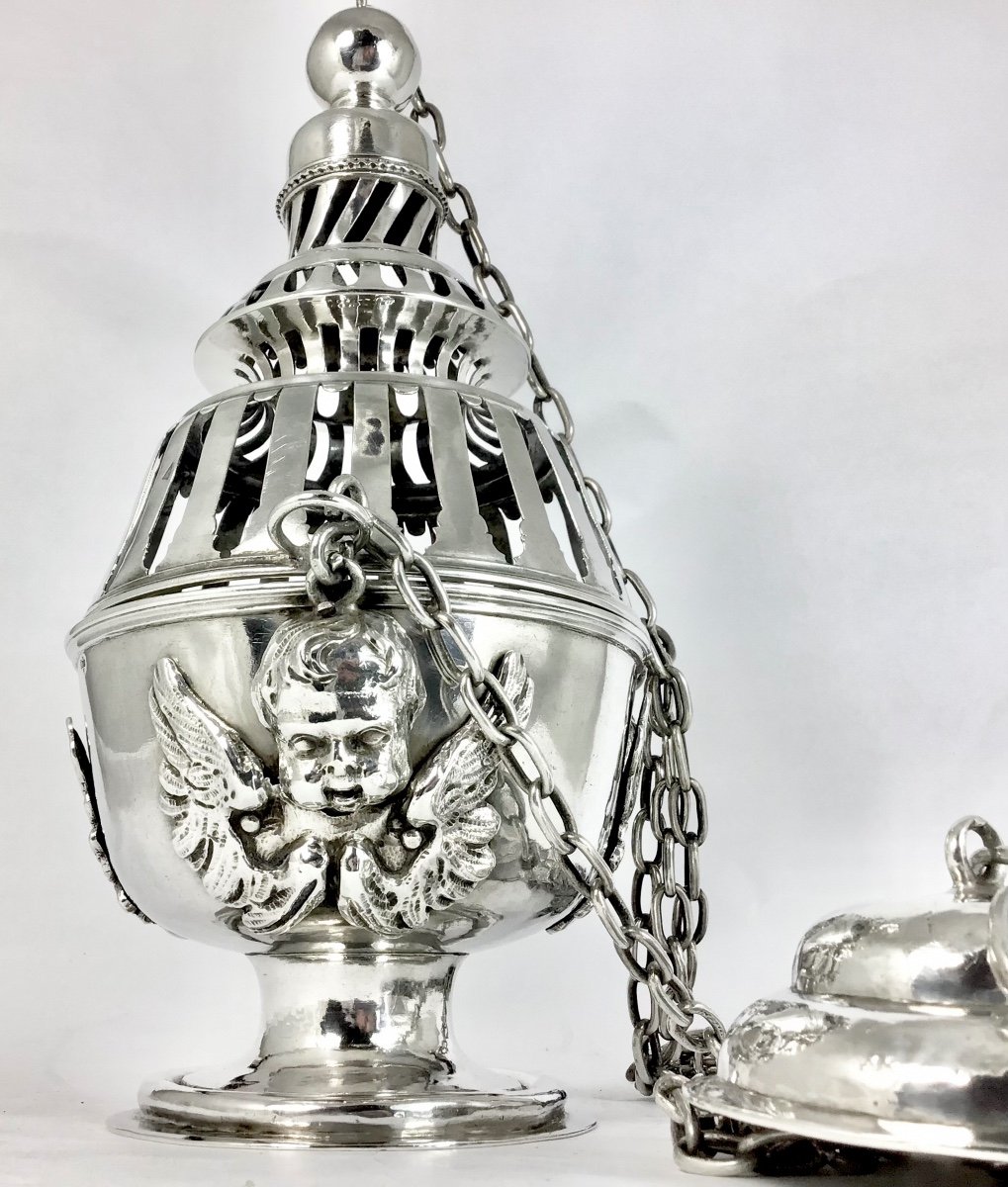 Proantic Antwerp 1695 96 Louis XIV Censer Sterling Silver Master