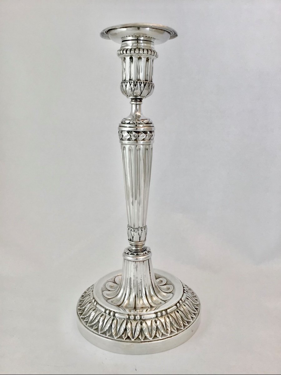 Proantic: Ghent 1788, Louis XVI Candlestick Sterling Silver, Nicolas