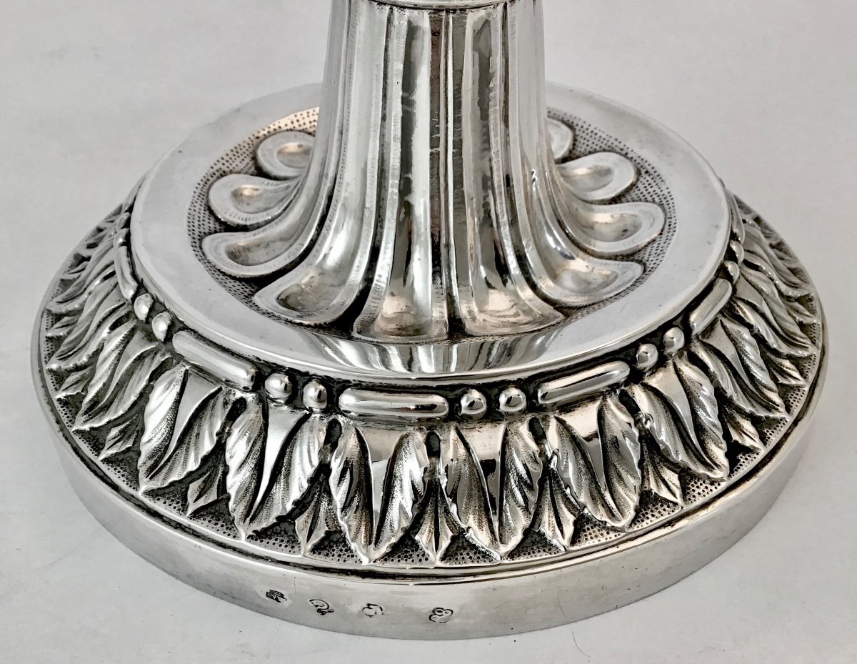 Ghent 1788, Louis XVI  Candlestick Sterling Silver, Nicolas Viette-photo-1