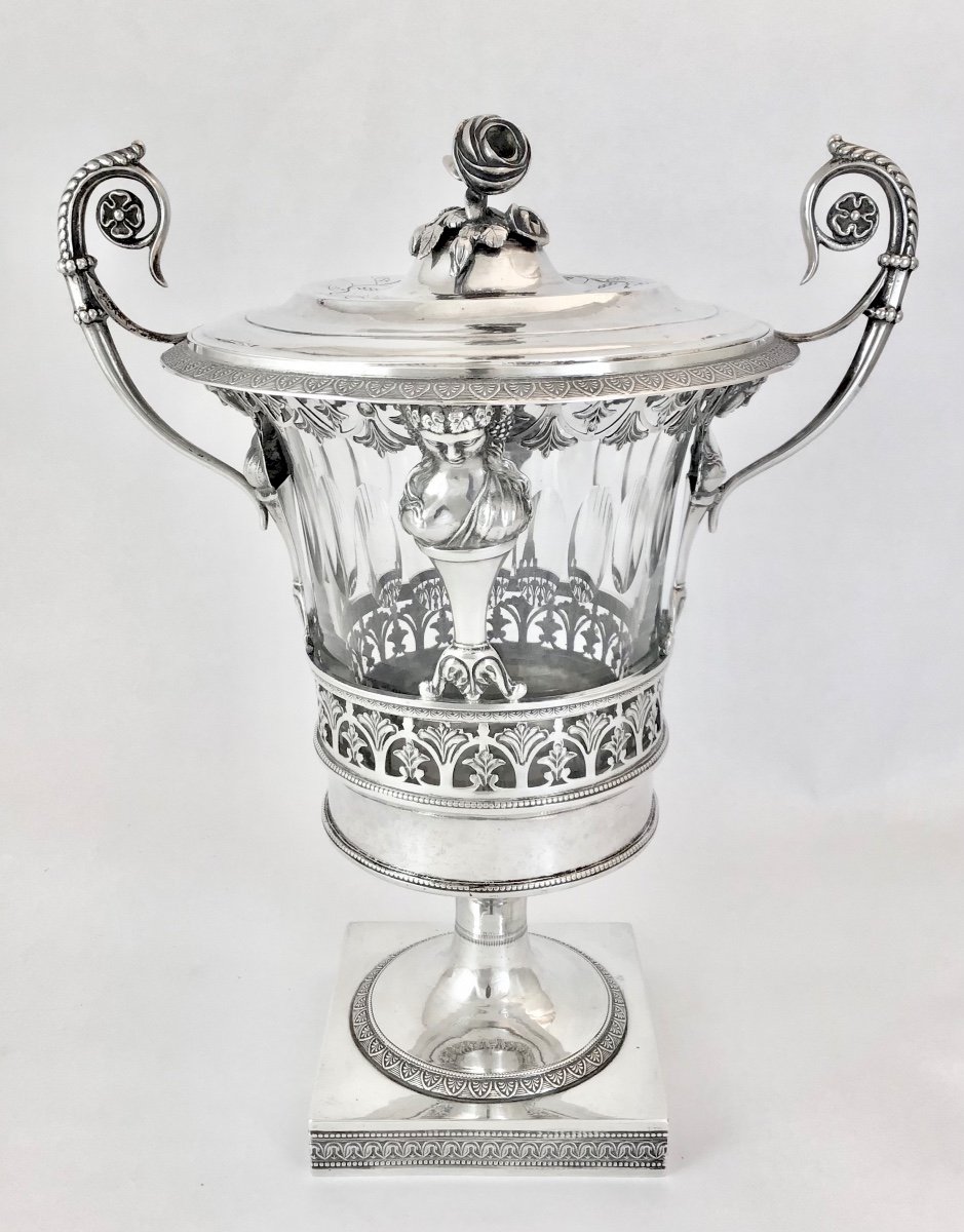 Drageoir Or Confiturier Empire, 1819-1819, Sterling Silver, France, Goddess Pomona-photo-8