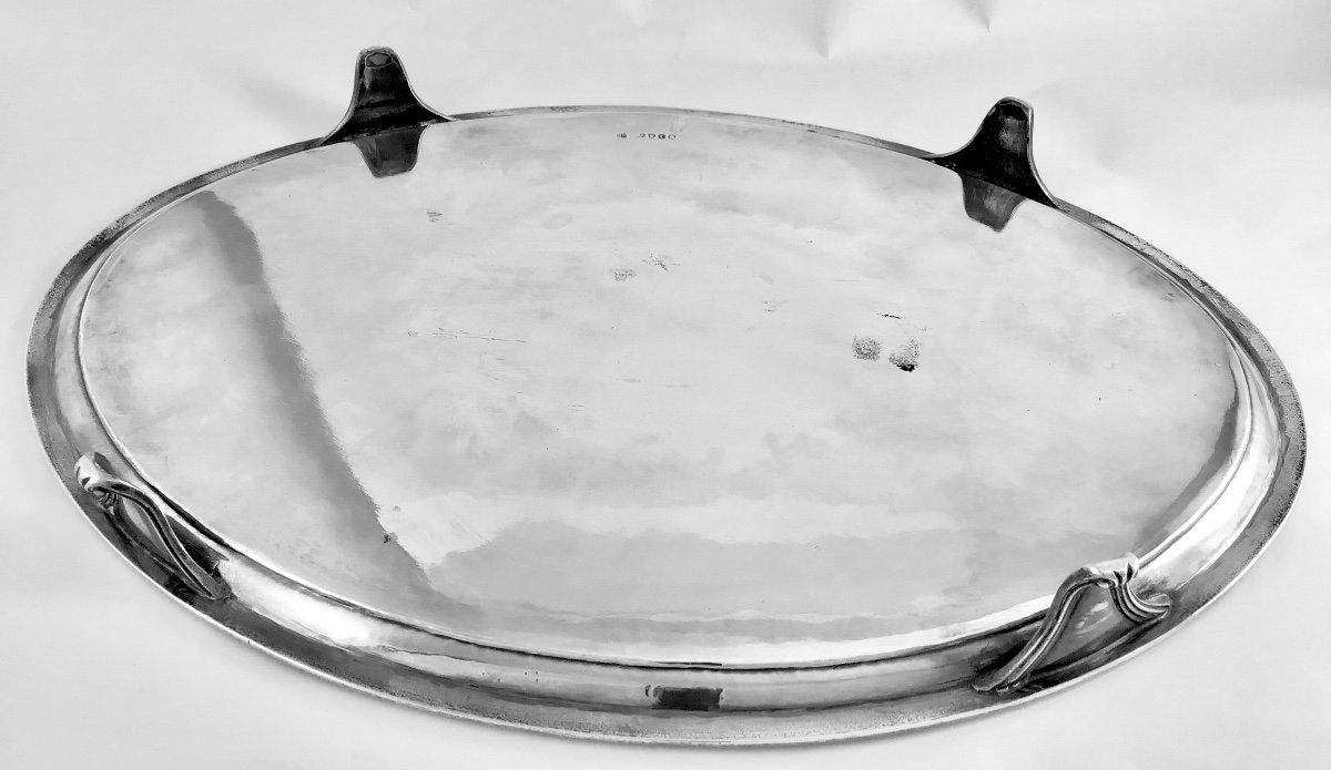 London 1794, Large Oval Salver , John Cotton & Thomas Head, Sterling Silver, George III-photo-3