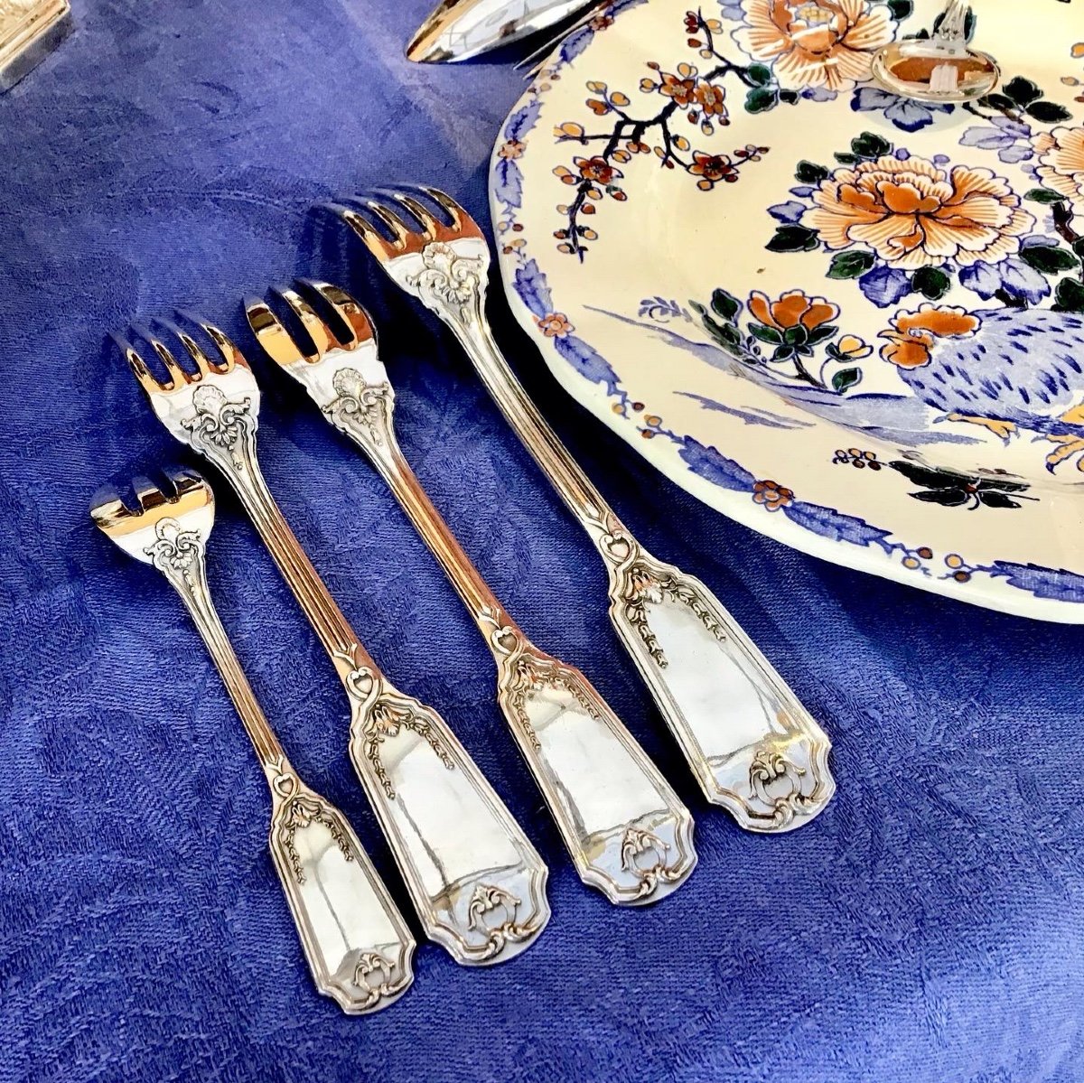 Canteen Of Cutlery In Sterling Silver, 170 Pieces, Regency ,delheid, Brussels Circa 1890-1910,-photo-4