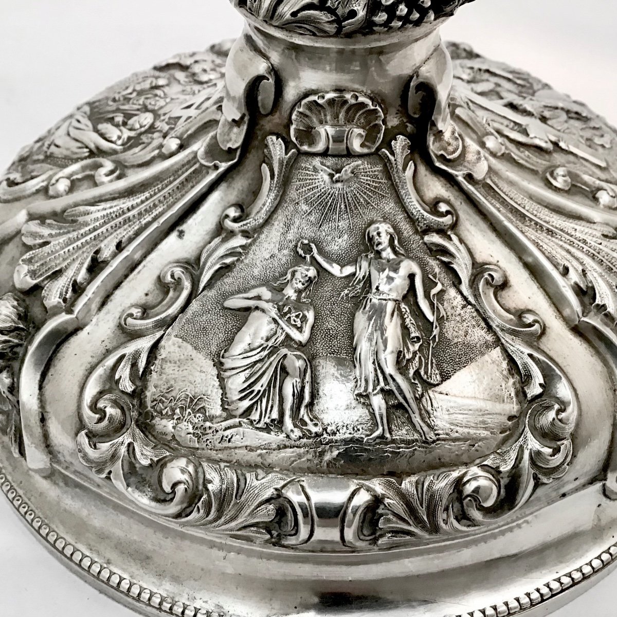 Large Mass Chalice, Sterling Silver, Brussels 1860-photo-3