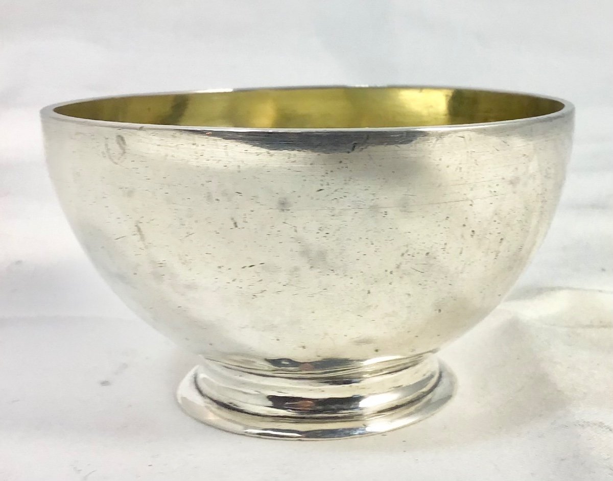 Ghent 1760-1780, Jean-baptiste Paulus, Bowl, Cup, Pouch In Sterling Silver And Vermeil-photo-1