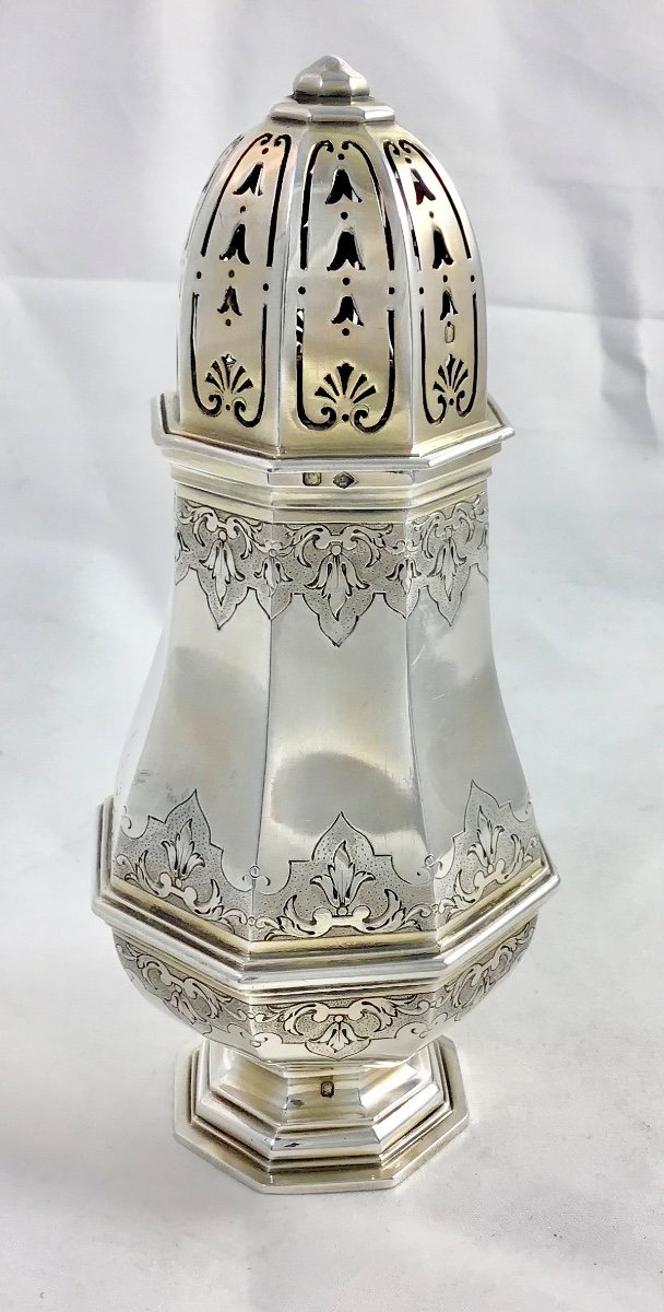 Lapar, Paris, 1897-1925, 950% Sterling Silver, Regency Style Sugar Caster -photo-3