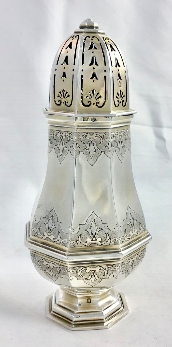 Lapar, Paris , 1897-1925, Argent Massif 950\\%, Saupoudroir De Style Régence -photo-4