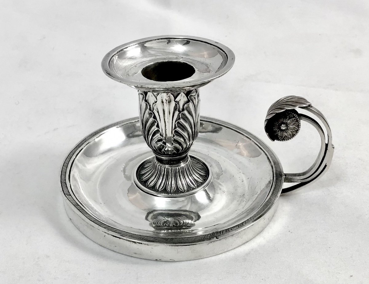 France 1798-1809, Sterling Silver, Empire Period Chamberstick-photo-6