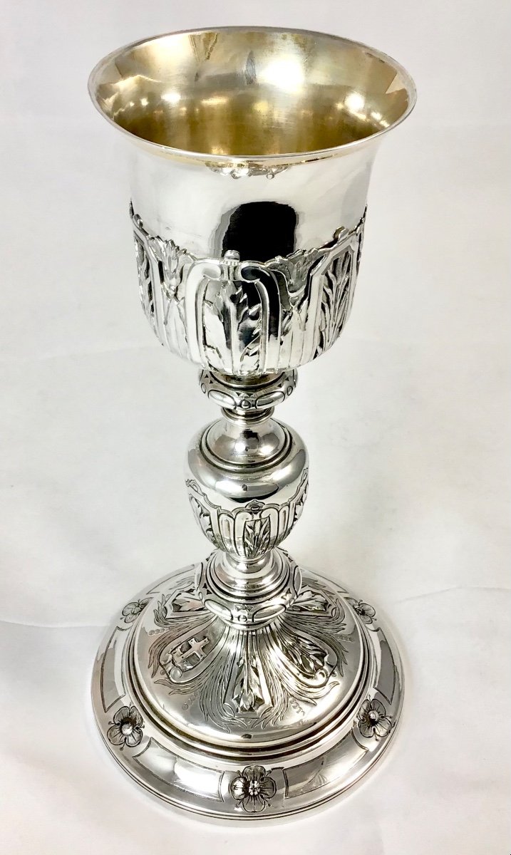 Paris 1799-1809, Sterling Silver And Vermeil,  Mass Chalice -photo-6