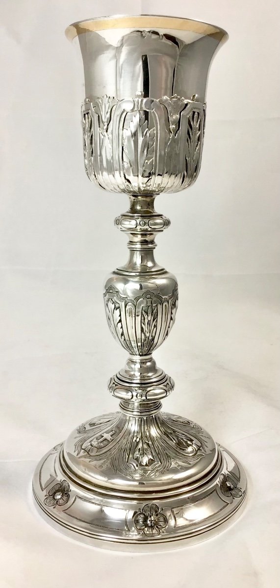 Paris 1799-1809, Sterling Silver And Vermeil,  Mass Chalice -photo-8