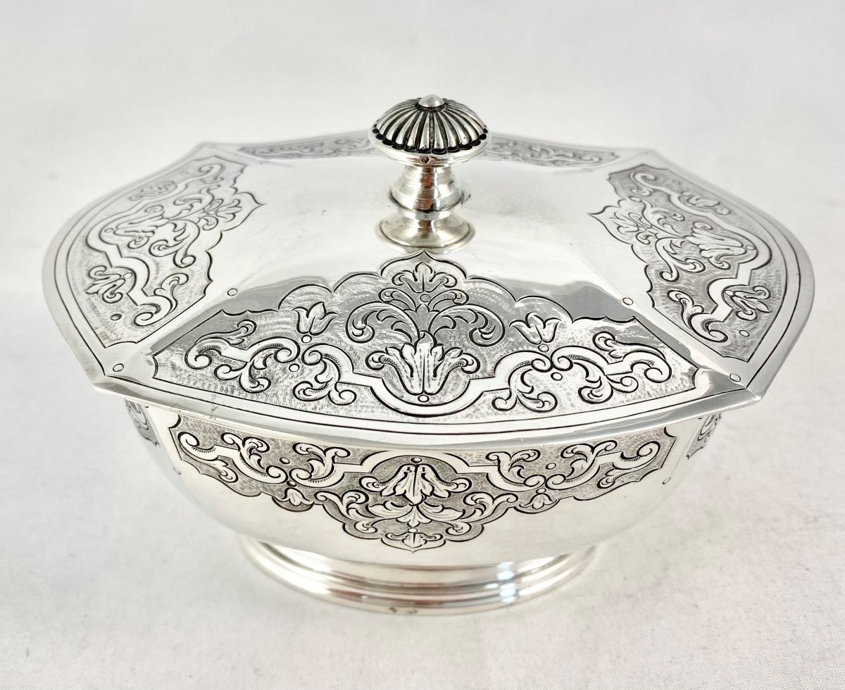 Cardeilhac -christofle, Sterling Silver, Candy Box Or Drageoir, Regency Style -photo-4