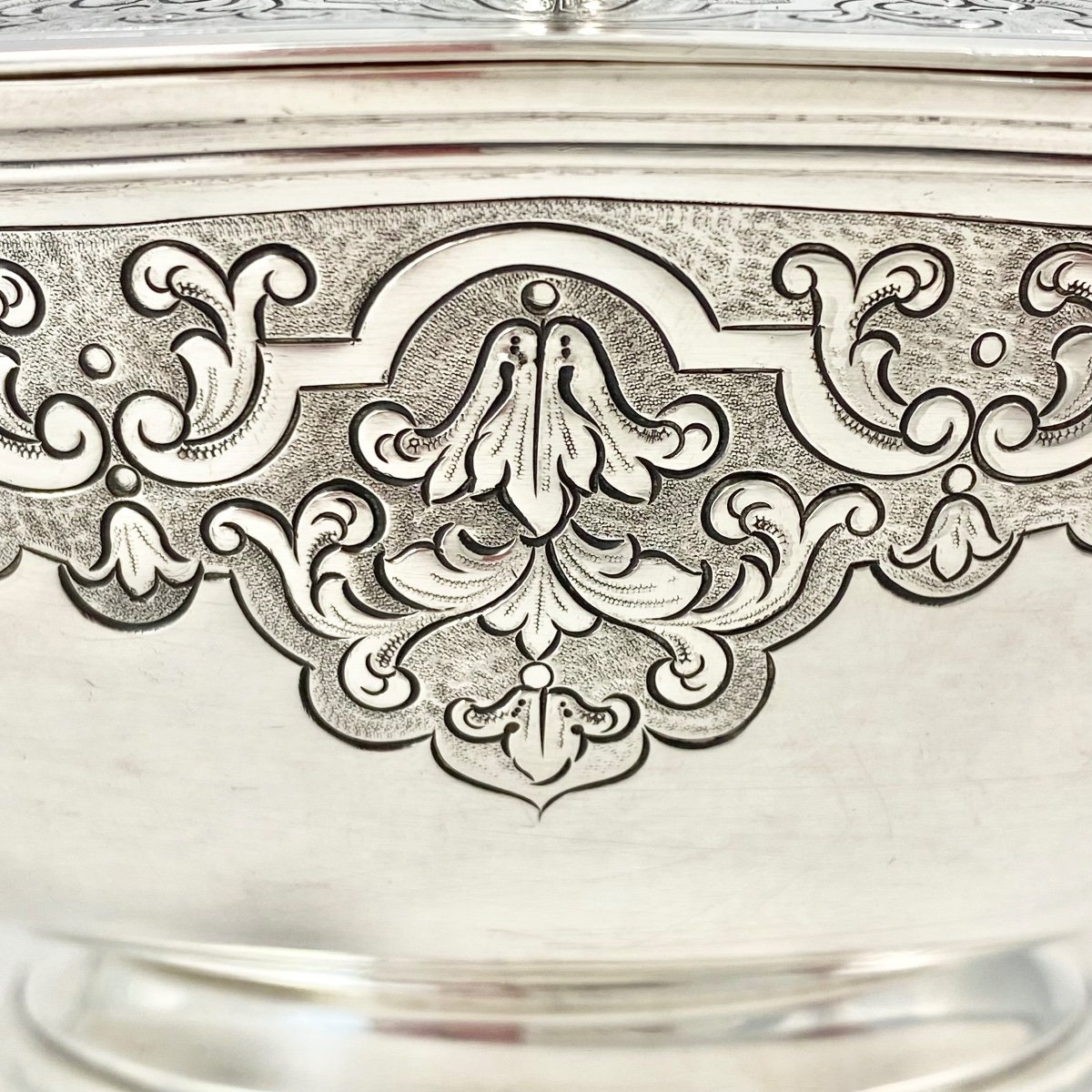 Cardeilhac -christofle, Sterling Silver, Candy Box Or Drageoir, Regency Style -photo-1