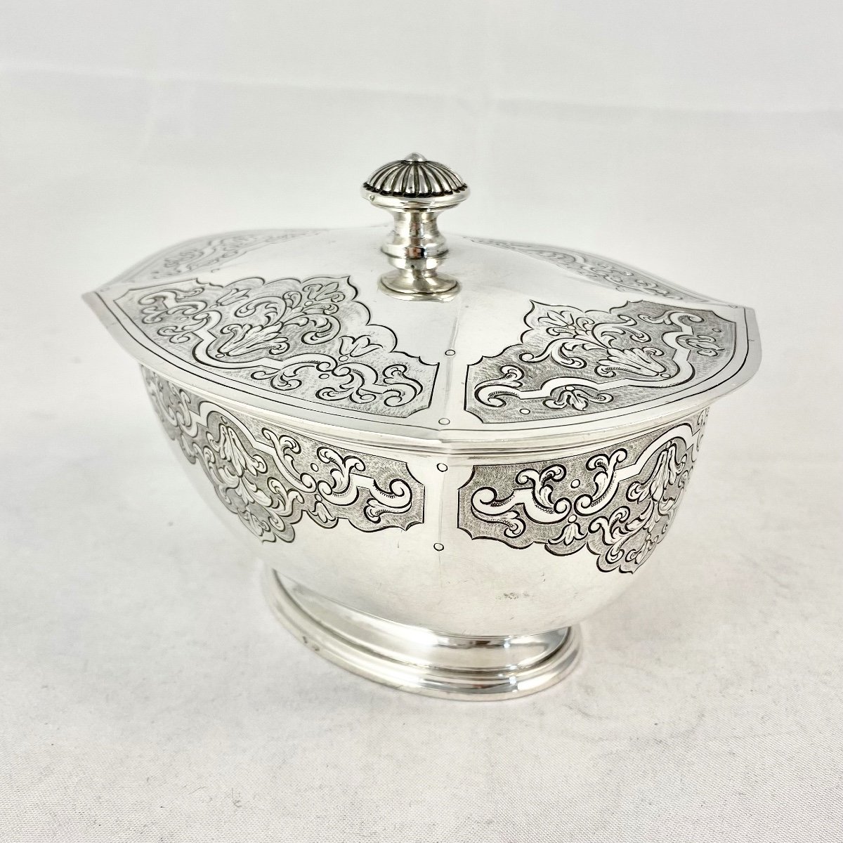 Cardeilhac -christofle, Sterling Silver, Candy Box Or Drageoir, Regency Style -photo-2