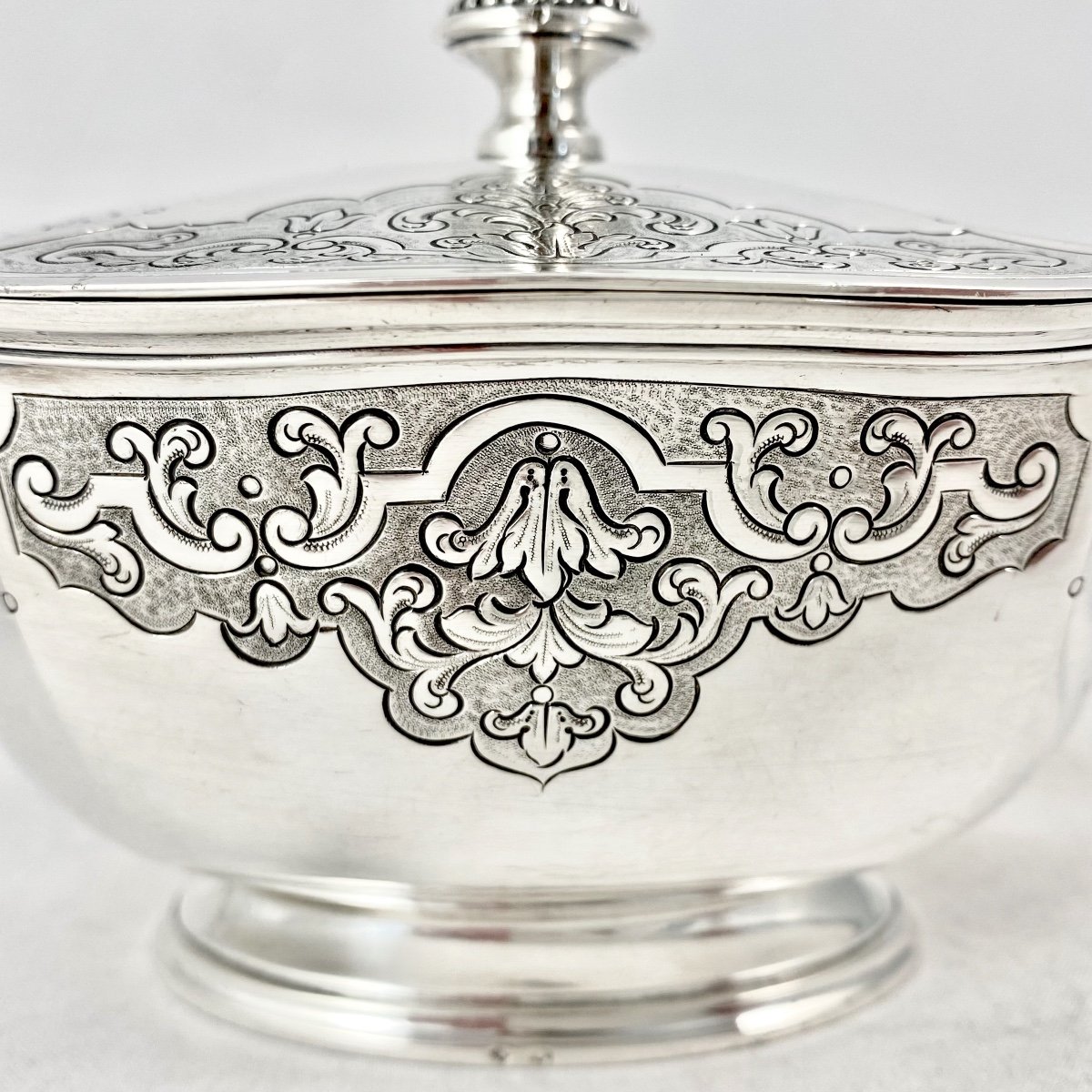 Cardeilhac -christofle, Sterling Silver, Candy Box Or Drageoir, Regency Style -photo-6