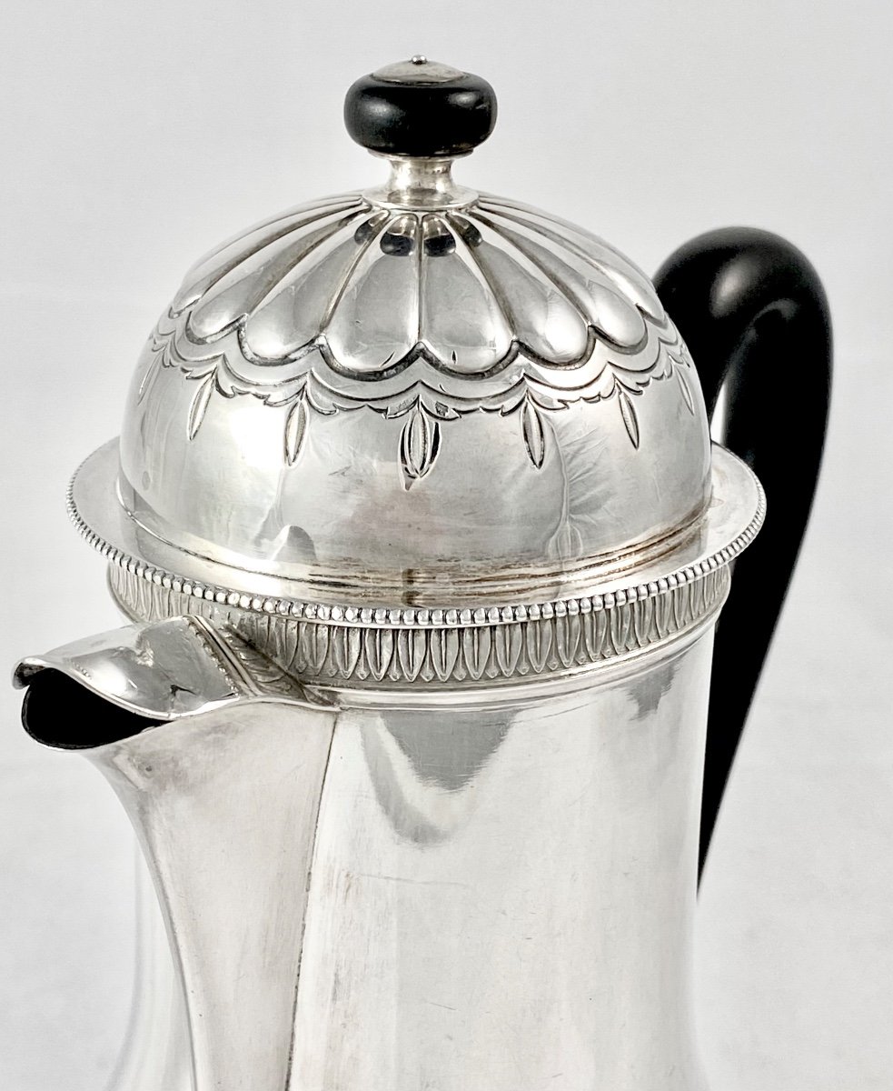 Bruges 1814-1831, Marabout Coffee Pot In Sterling Silver, Carolus De Pape 