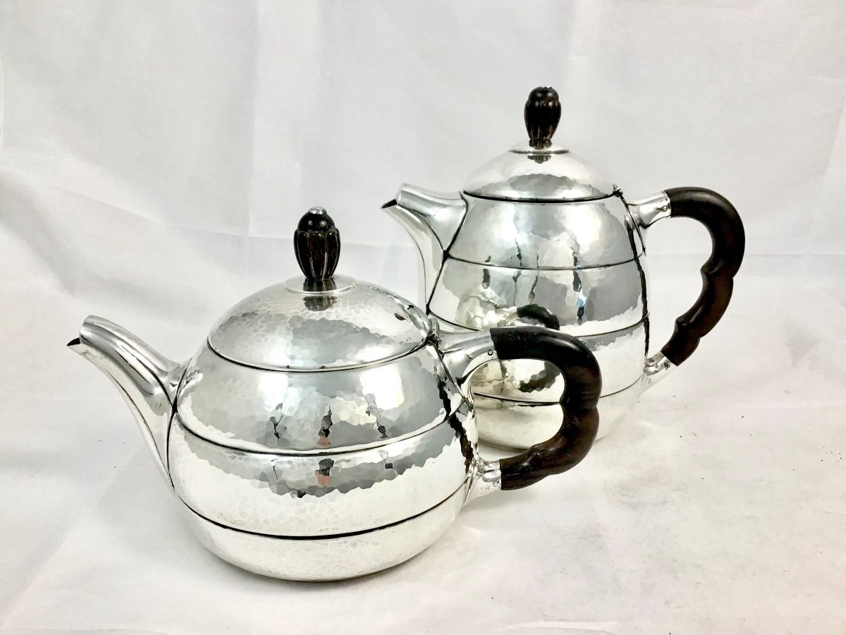 Art Deco Coffee Service, Sterling Silver, Delheid Frères, Brussels 1920-1940, Raymond Ruys-photo-7