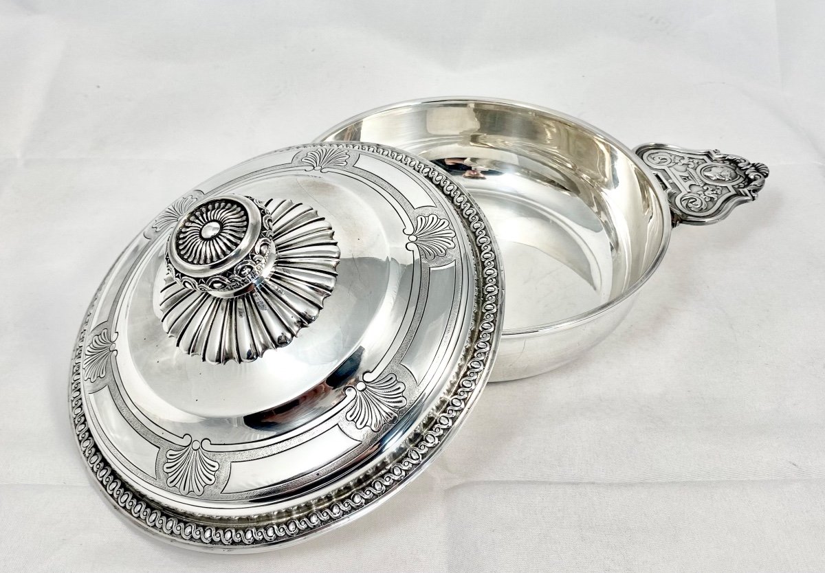 Regency Style Vegetable Dish, Silverplated , Hénin Paris, 20th Century, Bowl-photo-2