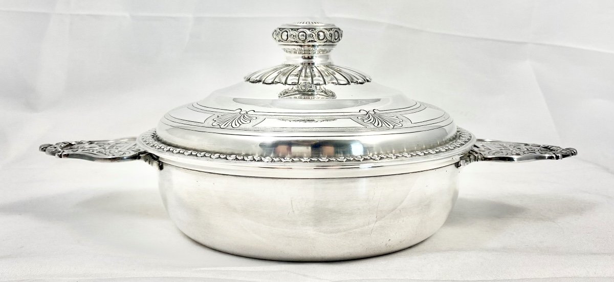 Regency Style Vegetable Dish, Silverplated , Hénin Paris, 20th Century, Bowl-photo-6