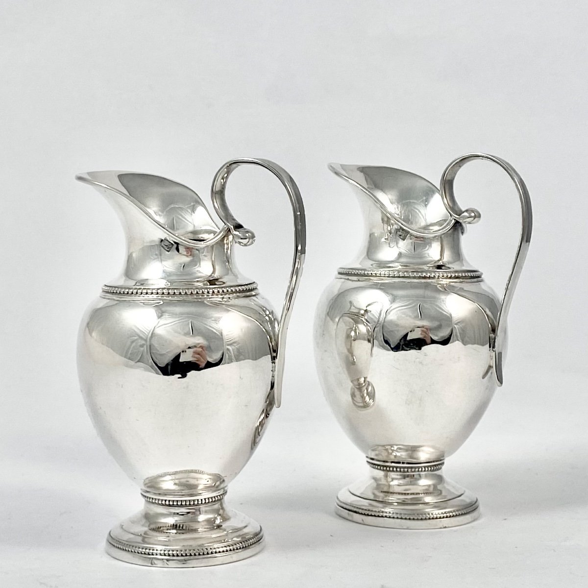 Mass Cruets On Their Tray, Solid Silver, Belgium Circa 1831-1850, Ampullae-photo-2