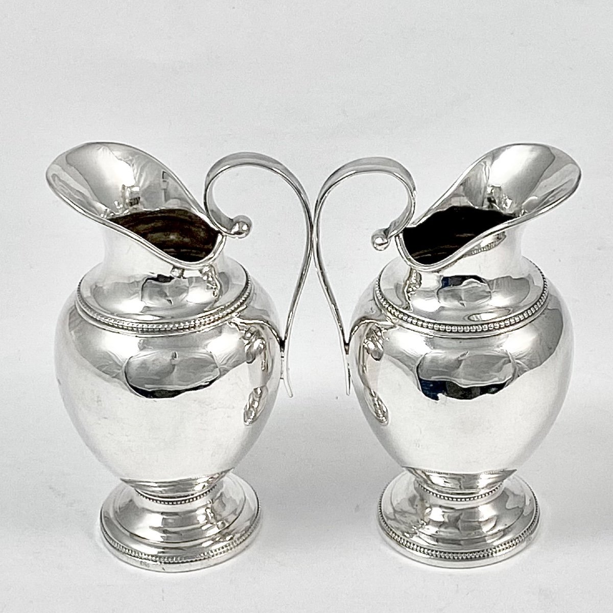 Mass Cruets On Their Tray, Solid Silver, Belgium Circa 1831-1850, Ampullae-photo-3