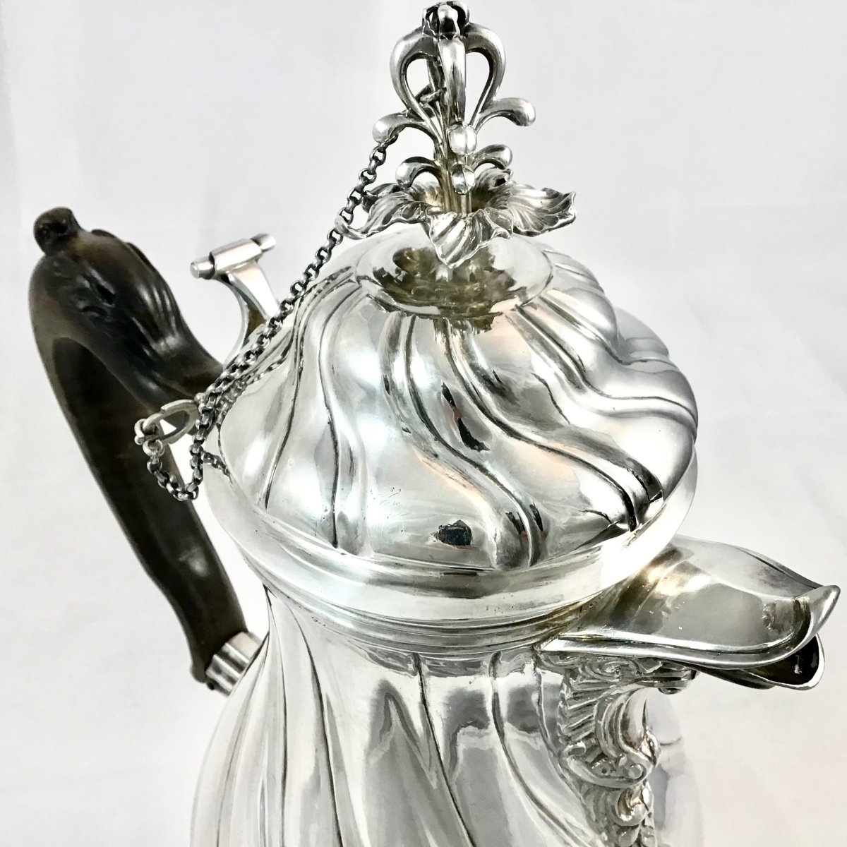 Tournai 1775, Solid Silver, Louis Quinze Coffee Pot, Laurent Detombe -photo-2