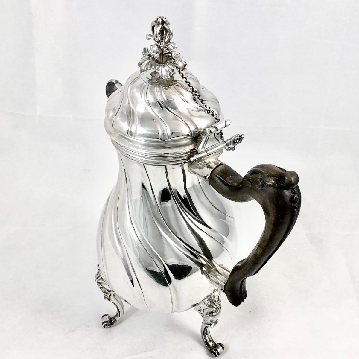 Tournai 1775, Solid Silver, Louis Quinze Coffee Pot, Laurent Detombe -photo-8