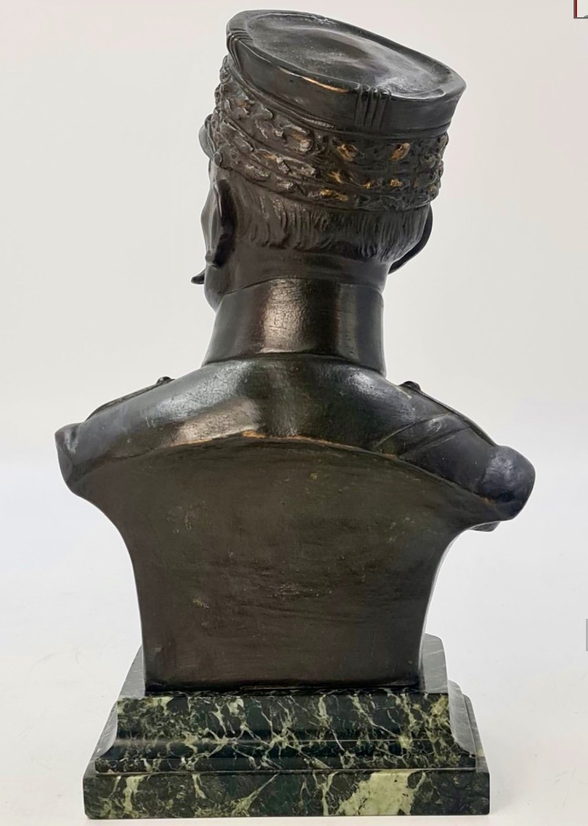 Bust Of Marshal Foche, Bronze, By Emil Thomasson-photo-2