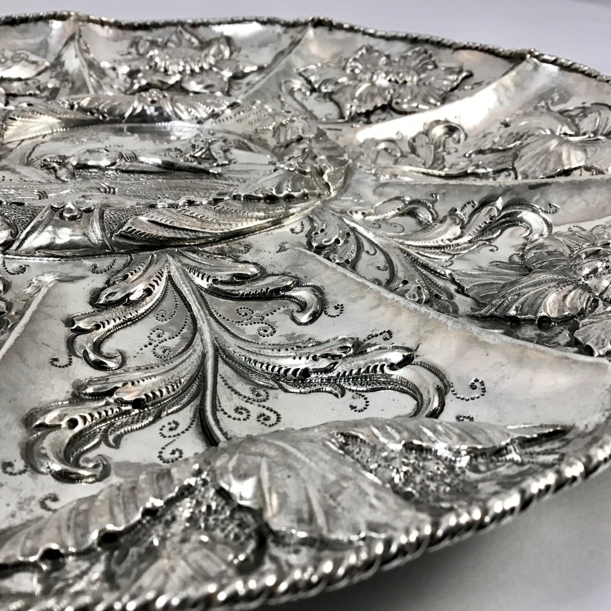 Portugal 1680-1720, Offering Dish, Solid Silver, Ceremonial Tableware -photo-3