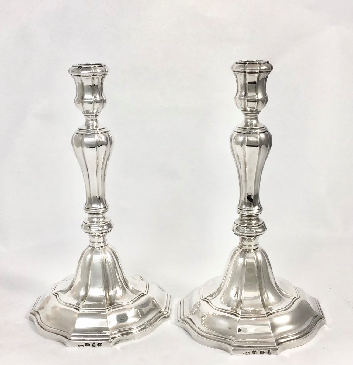   Tienen (tienen) 1785, Pair Of Candlesticks , Solid Silver, Zilver Candles-photo-8