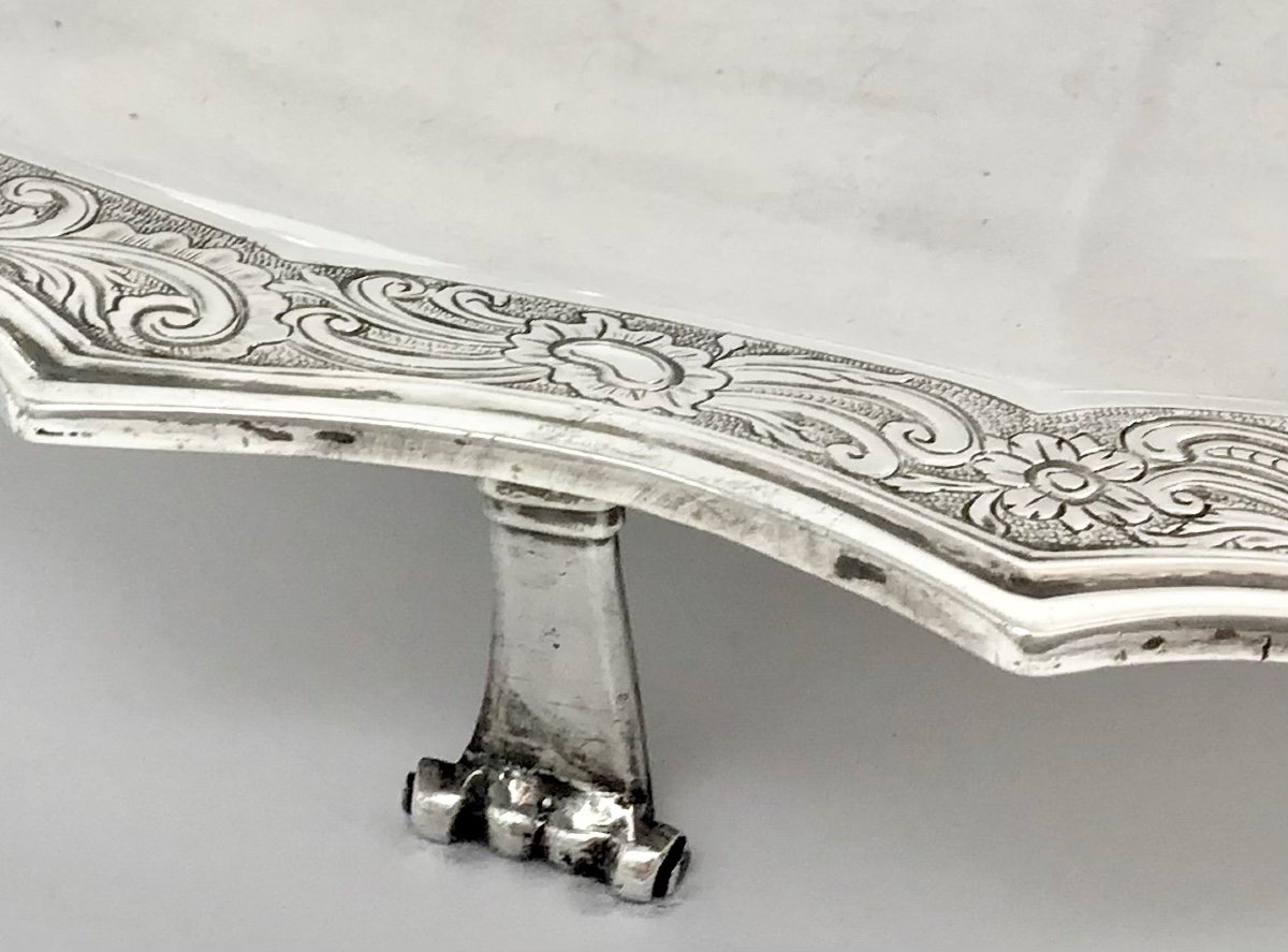 Liège 1767, Large Flying Plate In Sterling  Silver, Jean François Toussaint Winand-photo-4