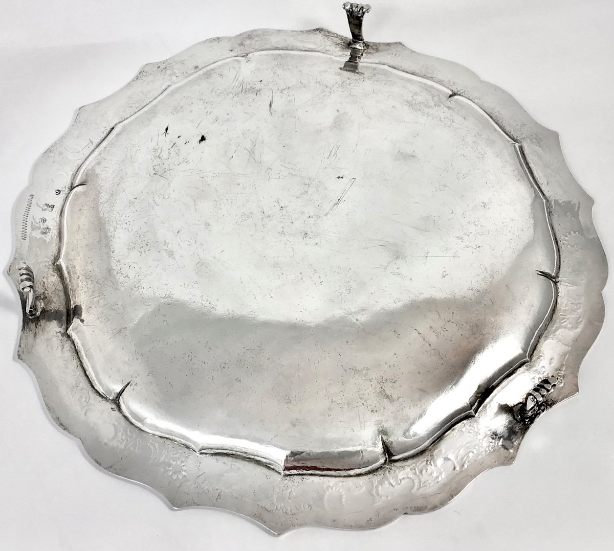 Liège 1767, Large Flying Plate In Sterling  Silver, Jean François Toussaint Winand-photo-2