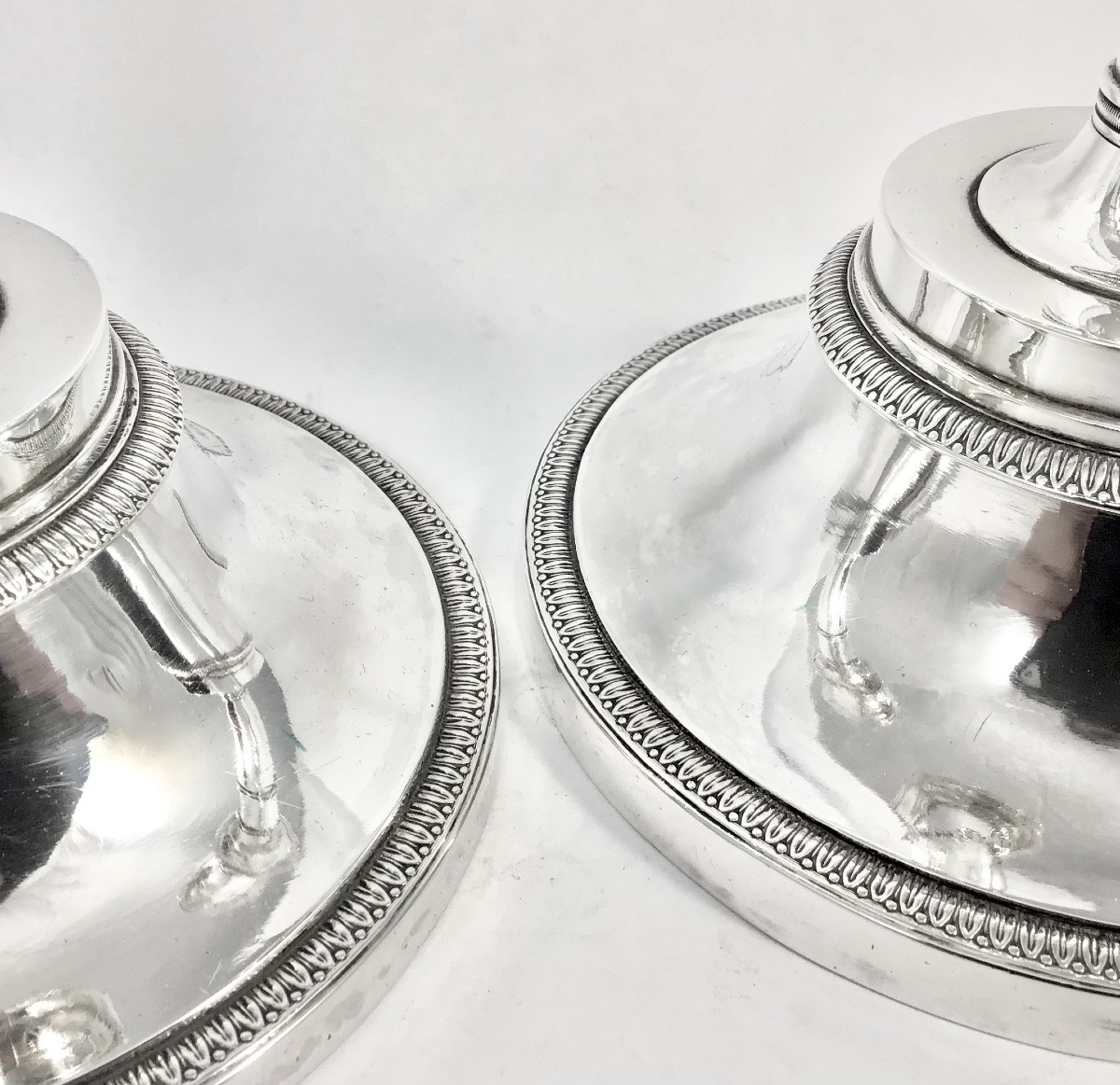 Arras 1819-1838, Sterling  Silver Travel Candlesticks, Charles X-photo-1