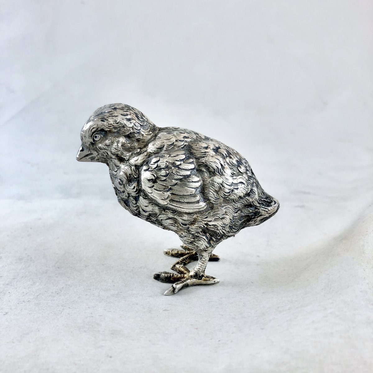 Chick In Sterling Silver, Germany Around 1900-photo-1