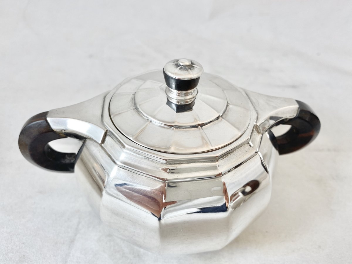 Art Deco Coffee Service, Sterling Silver, Delheid Frères, Brussels Circa 1925-photo-3