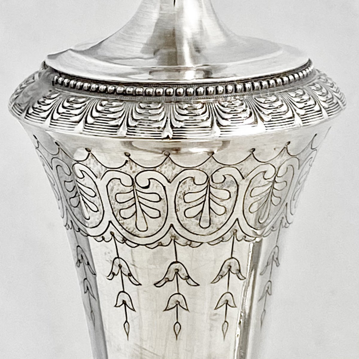 Paire De Flambeaux Empire, Anvers Vers 1814-1822,johannes Thomassen, Argent Massif -photo-2