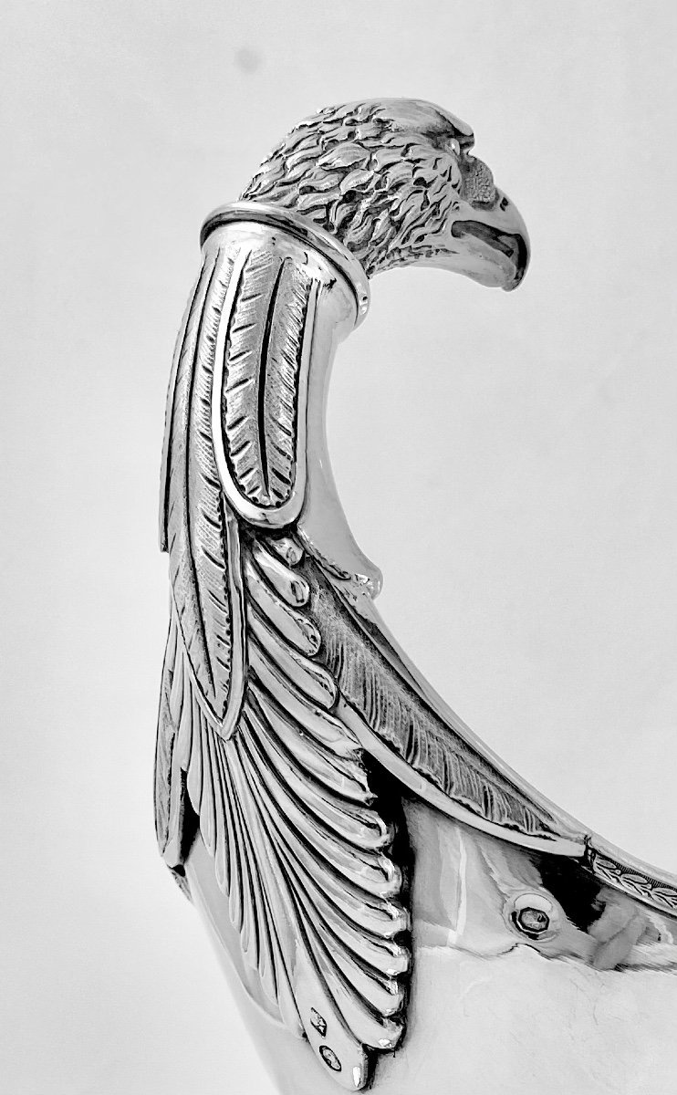 Empire Gravy Boat, Paris 1809-1819, Goldsmith Pierre Bourguignon, Sterling Silver-photo-2