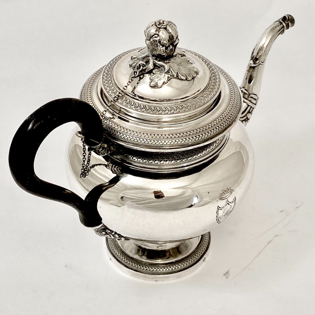 Early Nineteenth Century Silver Teapot, Mons 1833-1840-photo-4