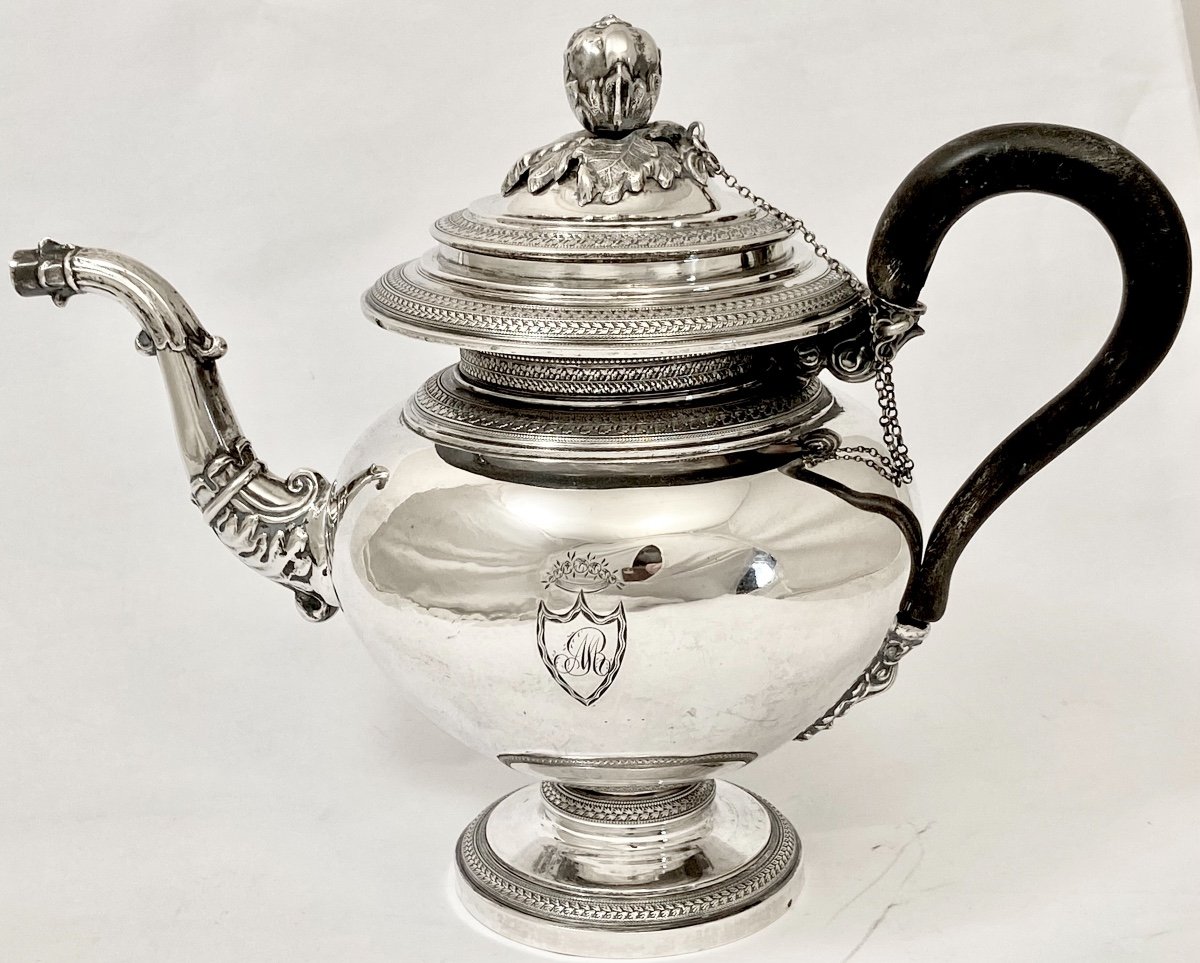 Early Nineteenth Century Silver Teapot, Mons 1833-1840-photo-6