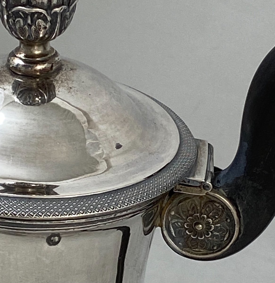 Cafetière Marabout, Aux Armes D’ursel, Liège Vers 1840, François Drion,argent Massif -photo-7