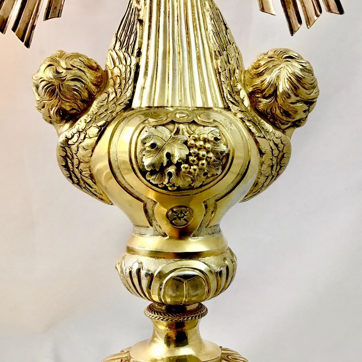 Monstrance Charles X, Sterling Silver And Vermeil, Paris 1819-1838-photo-1