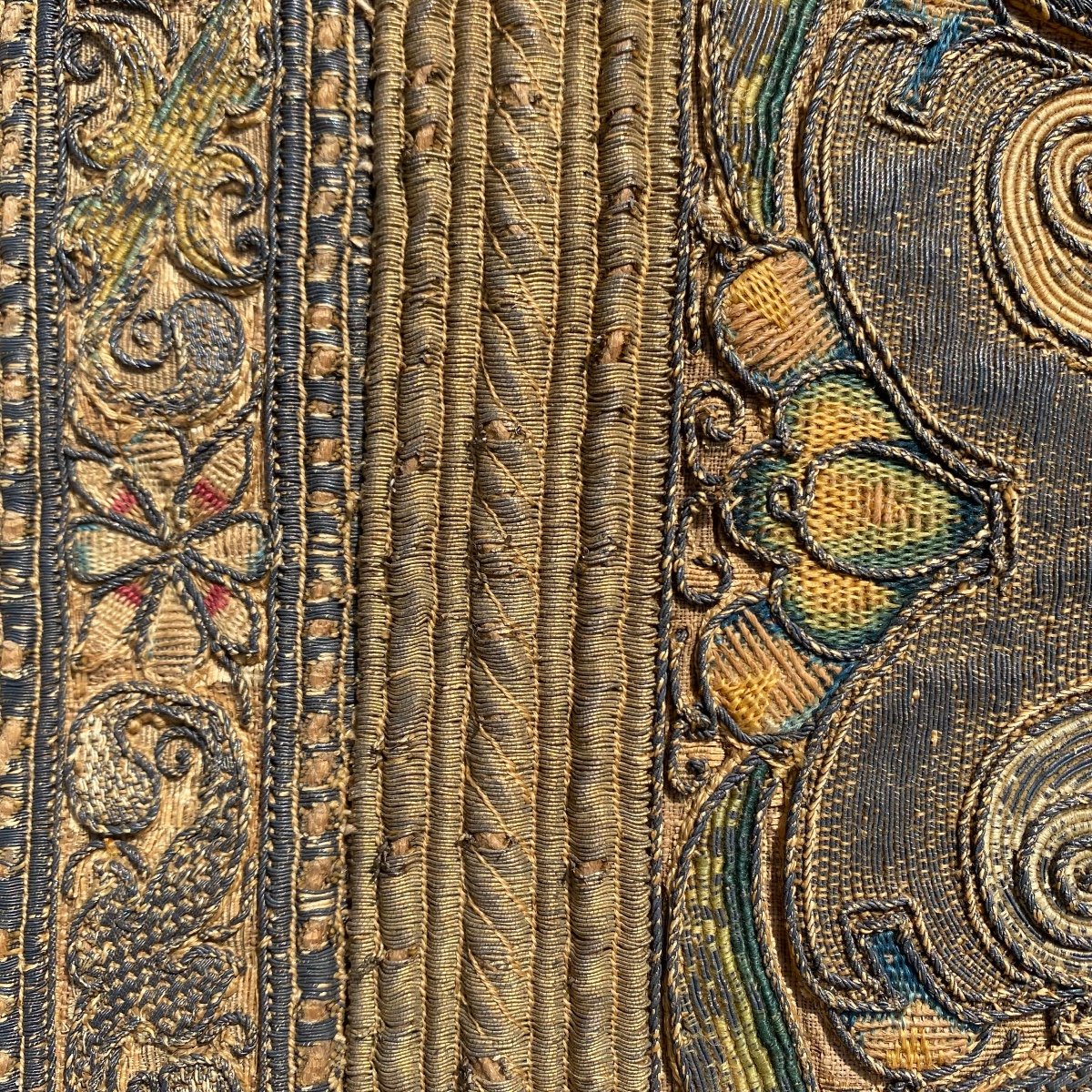 Antependium, XVIIIth Century, Embroidery, Front Of Altar-photo-3