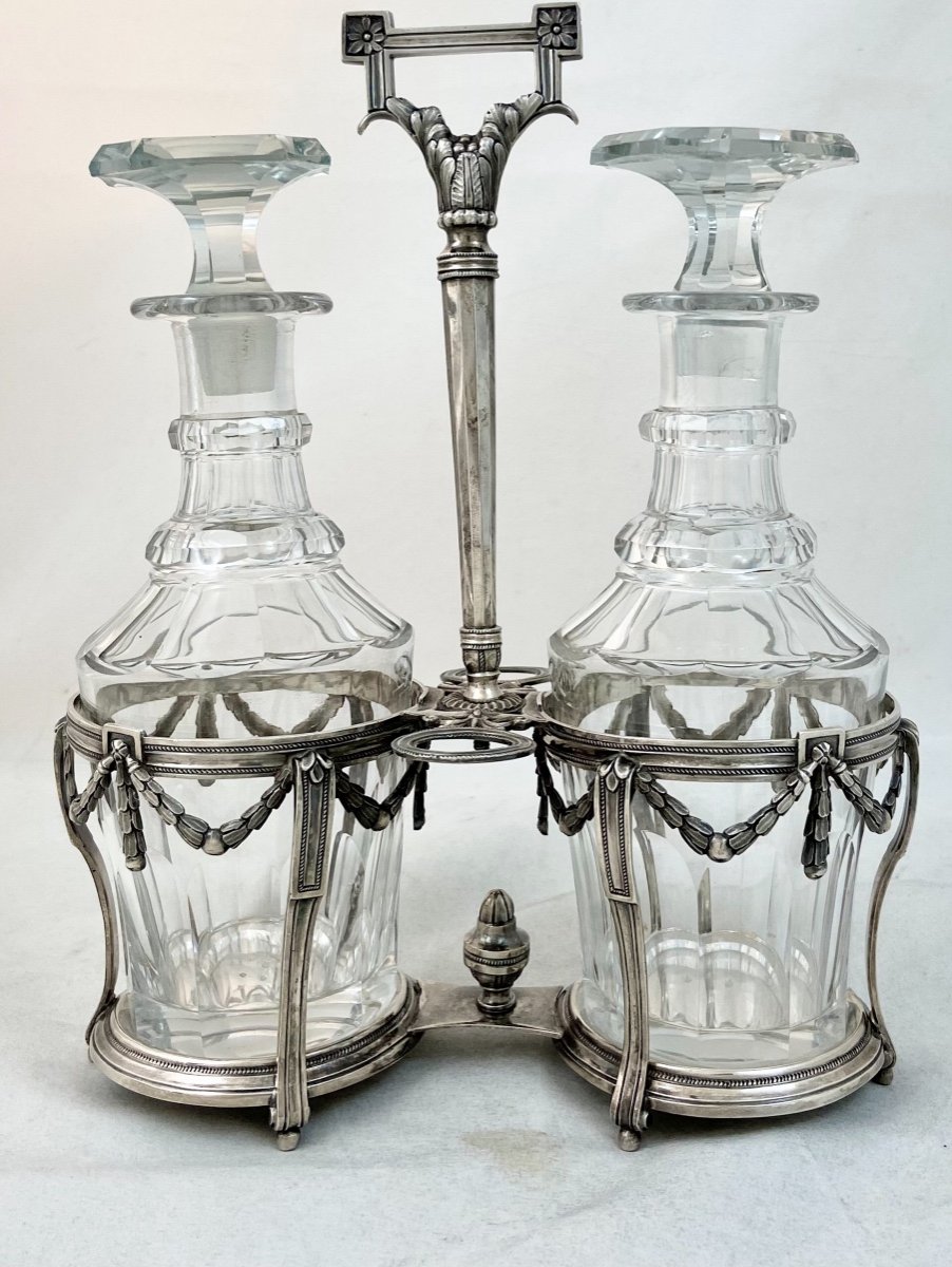 Louis XVI Cruet, Ghent 1788, Sterling Silver-photo-1