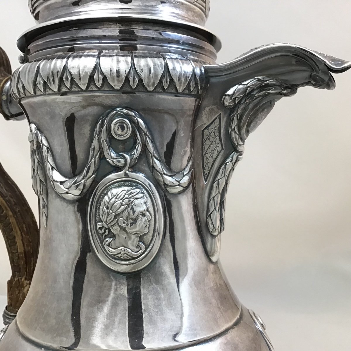 Cafetière Louis XVI, 1778, Bruxelles, Argent Massif -photo-2