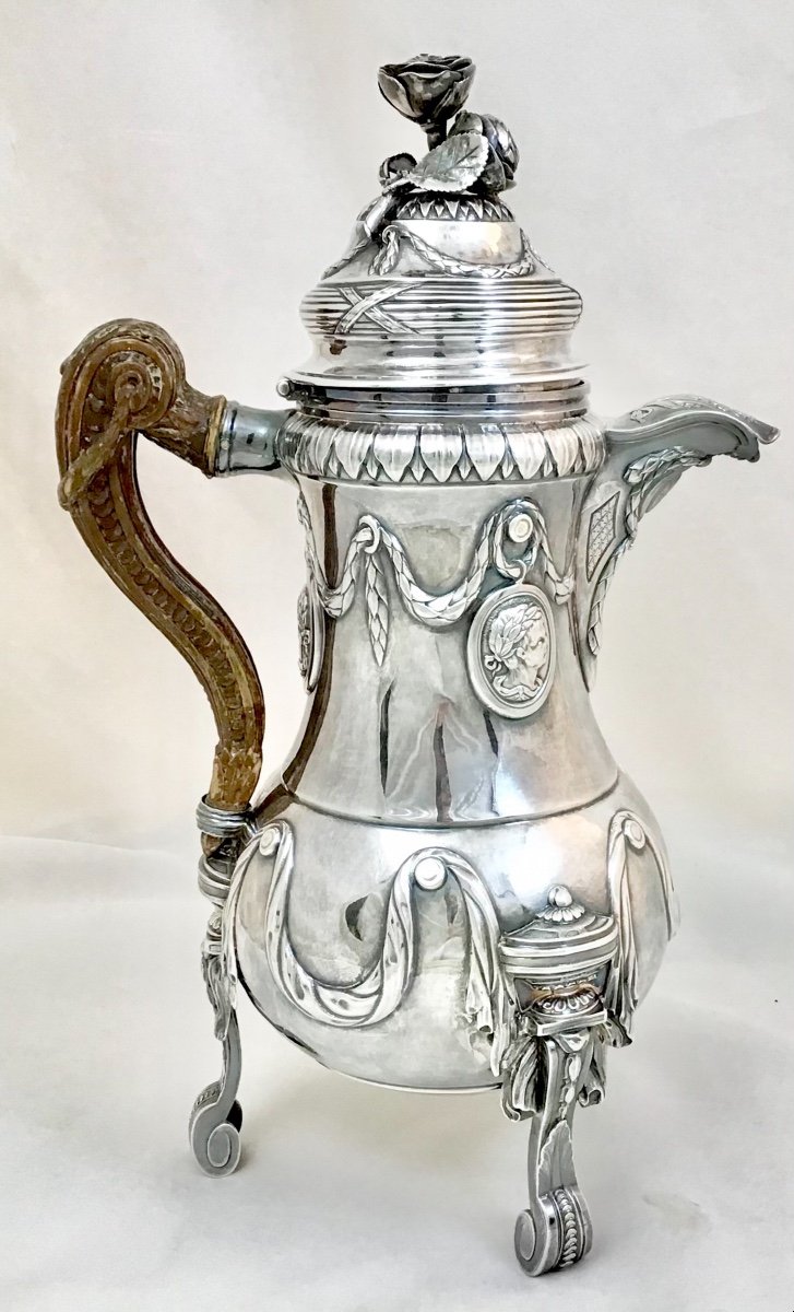 Cafetière Louis XVI, 1778, Bruxelles, Argent Massif -photo-2