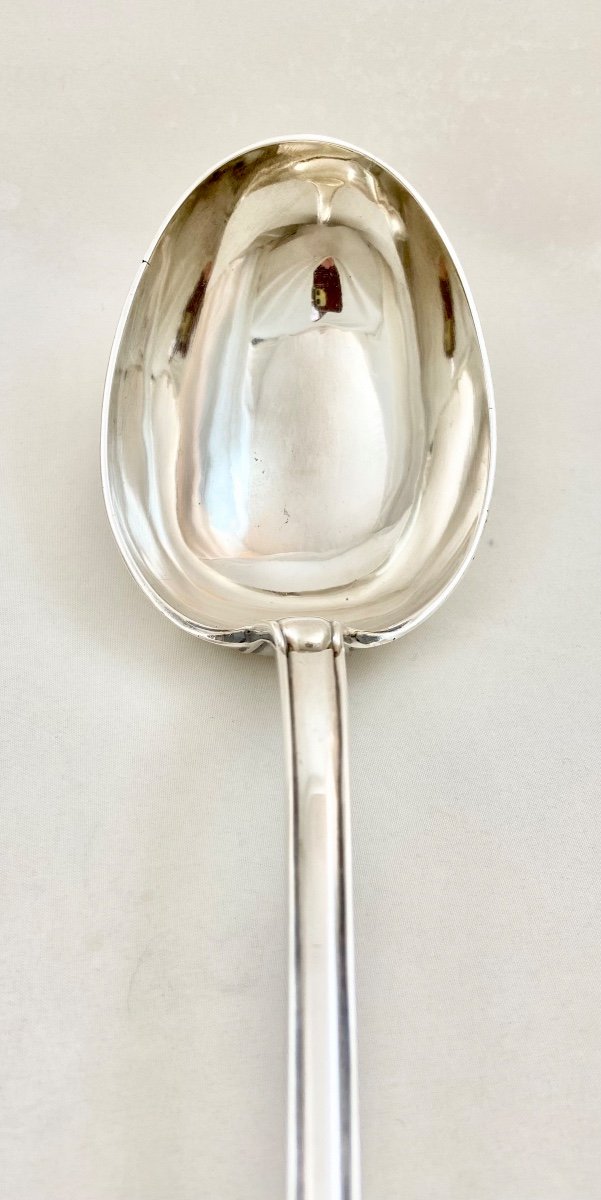 Pot Spoon, Antwerp 1766, Petrus Hoffinger, Sterling Silver, “brijlepel”-photo-7