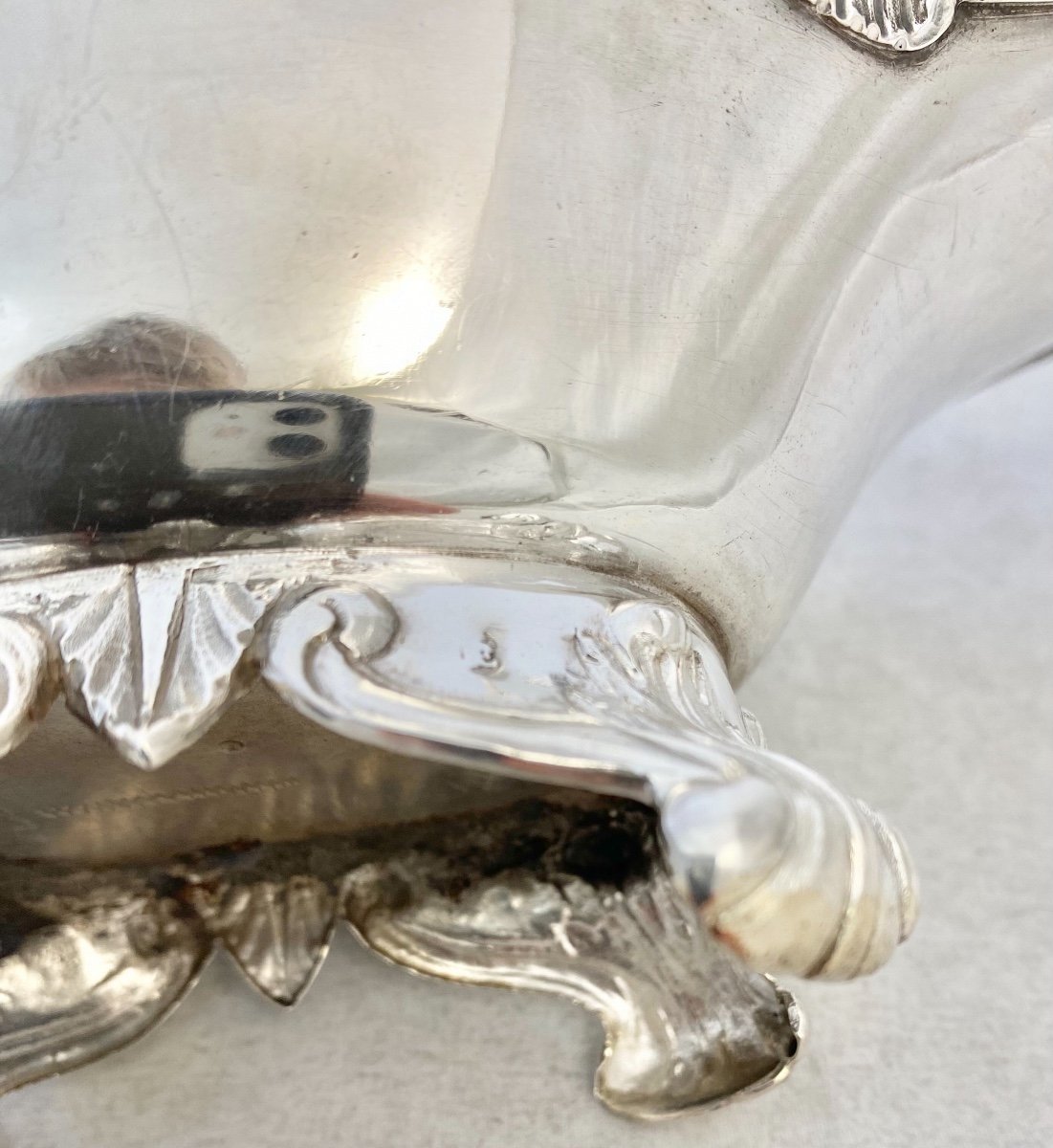 Sauceboat Louis XV, Mons 1782, Sterling Silver-photo-2