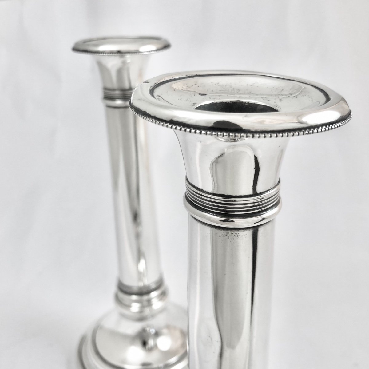 Pair Of Empire Candlesticks, Maastricht, 1816-1828, J.j. Nijts -photo-5