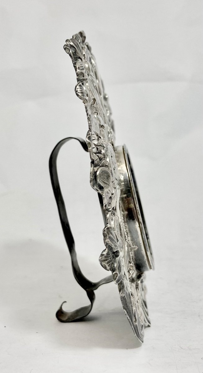 Osculatory Reliquary, 1630-1650, France Or Flanders, Sterling Silver & Crystal, True Cross ? -photo-2