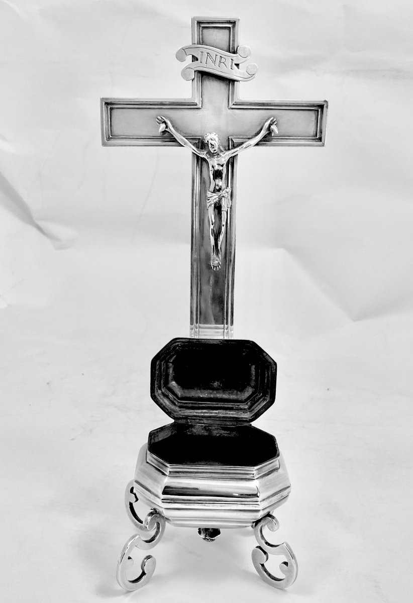 Holy Water Vessel , Lille, 1731, Sterling Silver, Philippe-joseph Marchand-photo-4