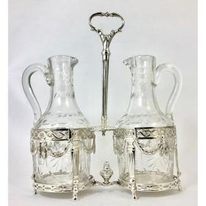 Oil And Vinegar Cruet Ghent 1788, Sterling Silver, Goldsmith Bourgeois